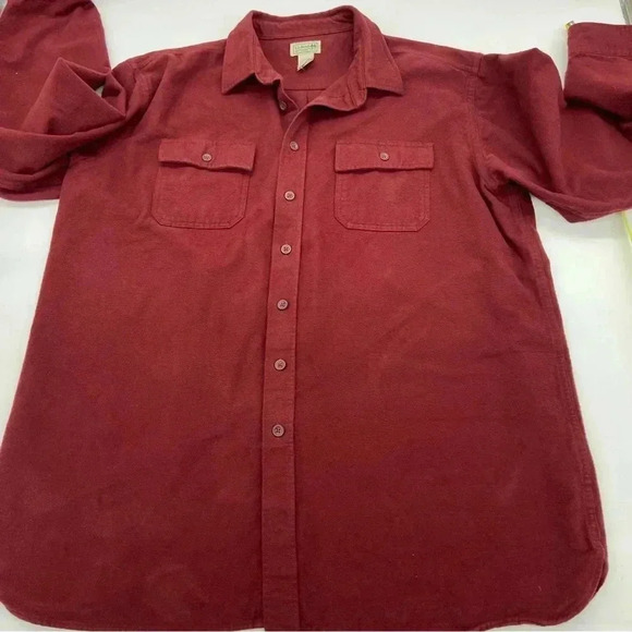 L.L.Bean Chamois Button Down Shirt Cranberry Size XXL Tall - Picture 1 of 8